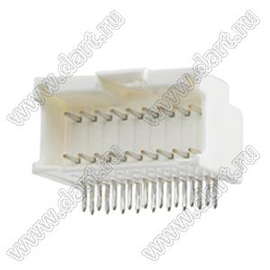 MOLEX MicroClasp™ 559591830 вилка двухрядная прямая без направляющих на плату, цвет натуральный; 18-конт.