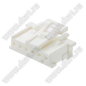 MOLEX MicroClasp™ 513820600 корпус однорядной розетки на кабель, цвет натуральный; 6-конт.