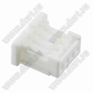 MOLEX Pico-Clasp™ 5013300400 корпус однорядной розетки на кабель, цвет натуральный; шаг 1,0мм; 4-конт.