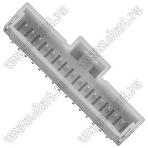 MOLEX Pico-Clasp™ 5015681507 вилка SMD однорядная горизонтальная на плату, цвет натуральный; шаг 1,0мм; 15-конт.