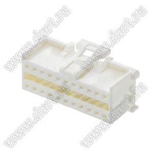 MOLEX MicroClasp™ 513532200 корпус двухрядной вилки на кабель, цвет натуральный; 22-конт.