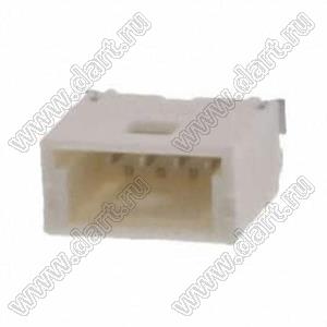 MOLEX Pico-Clasp™ 5013310407 вилка SMD однорядная вертикальная на плату, цвет натуральный; шаг 1,0мм; 4-конт.