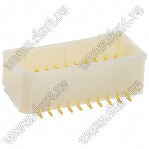 A1001-SMT-10AX2 (BM20B-SRDS-G-TF) вилка SMD вертикальная на плату; шаг 1,0мм; шаг 1,00мм; 2x10-конт.