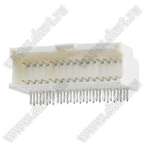 MOLEX MicroClasp™ 559593030 вилка двухрядная прямая без направляющих на плату, цвет натуральный; 30-конт.