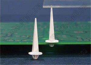 MCFG-35810 фиксатор платы с защелкой в плату; поликарбонат PC (UL); белый