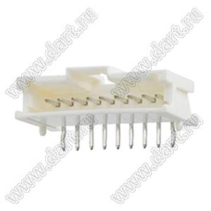 MOLEX MicroClasp™ 559350910 вилка однорядная угловая с направляющими на плату, цвет натуральный; 9-конт.