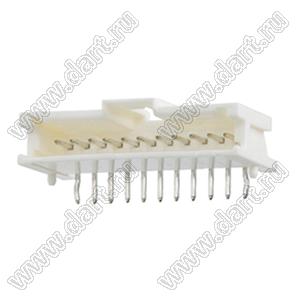 MOLEX MicroClasp™ 559351110 вилка однорядная угловая с направляющими на плату, цвет натуральный; 11-конт.