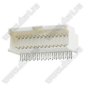 MOLEX MicroClasp™ 559592830 вилка двухрядная прямая без направляющих на плату, цвет натуральный; 28-конт.