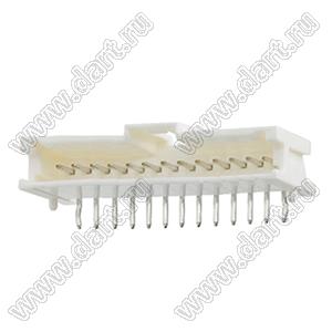 MOLEX MicroClasp™ 559351310 вилка однорядная угловая с направляющими на плату, цвет натуральный; 13-конт.