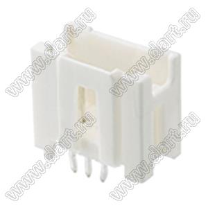 MOLEX MicroClasp™ 559320310 вилка однорядная прямая с направляющими на плату, цвет натуральный; 3-конт.