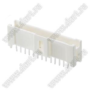 MOLEX MicroClasp™ 559321310 вилка однорядная прямая с направляющими на плату, цвет натуральный; 13-конт.