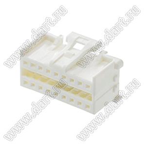MOLEX MicroClasp™ 513531800 корпус двухрядной вилки на кабель, цвет натуральный; 18-конт.
