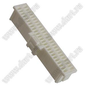 MOLEX Pico-Clasp™ 5011895010 корпус двухрядной розетки на кабель, цвет натуральный; шаг 1,0мм; 50-конт.