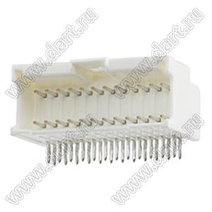 MOLEX MicroClasp™ 559592430 вилка двухрядная прямая без направляющих на плату, цвет натуральный; 24-конт.