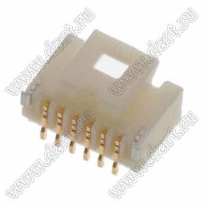 MOLEX Pico-Clasp™ 5044490607 вилка SMD однорядная вертикальная на плату, цвет натуральный; шаг 1,0мм; 6-конт.