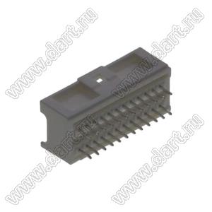 MOLEX MicroClasp™ 559172430 вилка двухрядная прямая без направляющих на плату, цвет натуральный; 24-конт.