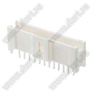 MOLEX MicroClasp™ 559321210 вилка однорядная прямая с направляющими на плату, цвет натуральный; 12-конт.