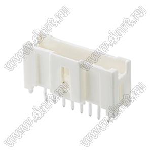 MOLEX MicroClasp™ 559320810 вилка однорядная прямая с направляющими на плату, цвет натуральный; 8-конт.