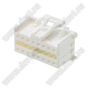 MOLEX MicroClasp™ 513531600 корпус двухрядной вилки на кабель, цвет натуральный; 16-конт.