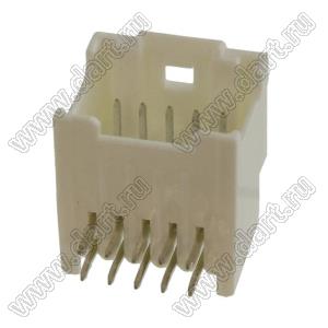 MOLEX MicroClasp™ 559591030 вилка двухрядная прямая без направляющих на плату, цвет натуральный; 10-конт.