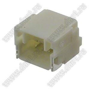 SM04B-NSHSS-TB вилка SMD горизонтальная на плату; шаг 1,0мм; шаг 1,00мм; 4-конт.; медный сплав луженый / нейлон, цвет натуральный