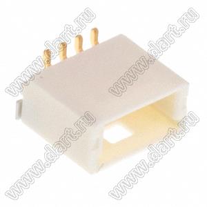 MOLEX Pico-Clasp™ 5044490407 вилка SMD однорядная вертикальная на плату, цвет натуральный; шаг 1,0мм; 4-конт.