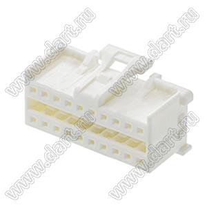 MOLEX MicroClasp™ 513532000 корпус двухрядной вилки на кабель, цвет натуральный; 20-конт.