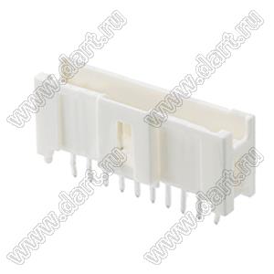 MOLEX MicroClasp™ 559321010 вилка однорядная прямая с направляющими на плату, цвет натуральный; 10-конт.