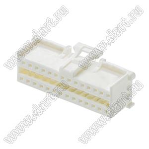 MOLEX MicroClasp™ 513532800 корпус двухрядной вилки на кабель, цвет натуральный; 28-конт.