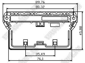 UM72-227G профилированный корпус на стандартный электрический DIN-рельс; L=227мм; пластик; серый