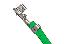 BLWTE1.5-A1501Te-AWG#28-100-GN-FREE провод с терминалом; BLWTE1.5-A1501Te; P=1,5мм; L=100мм; зеленый; AWG 28AWG; L1=4...5мм