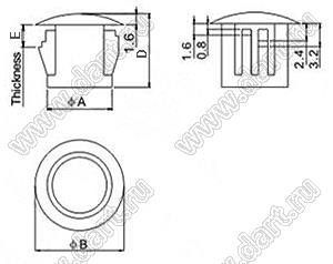 0411 CYX HHP-13 заглушка отверстия D=12,7мм; нейлон-66; черный