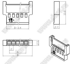 C2001-H13 корпус вилки на кабель; 13-конт.