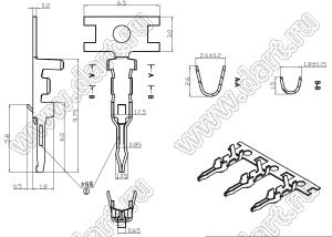 B2501-TB (SCN-001T-1.0K) терминал для колодки; шаг 2,50мм