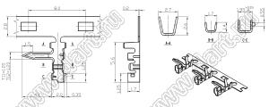 B2502-T11 (JC25) терминал для колодки; шаг 2,50мм; латунь луженая