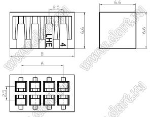 B2501-TB (SCN-001T-1.0K) терминал для колодки; шаг 2,50мм