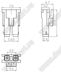 C3502-HB02 корпус розетки на кабель; 2-конт.