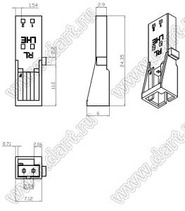 C2542-HL02 вилка на кабель; 2-конт.