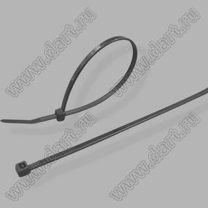 BLSST-7.6x380T-00 стяжка кабельная; нейлон 66(UL); черный; L=380мм; W=7,6мм; E=102мм; 150кг
