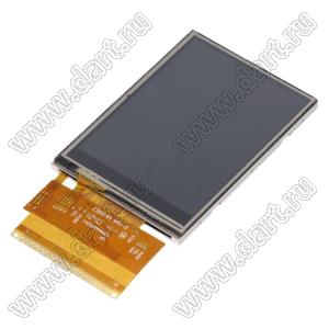 PH240320T-063-L-Q модуль жидкокристаллический TFT RGB; 2,8дюйм; 320x240пикс.; GPIO; 255кд/кв.м.; габариты 69,2x50x3,05мм; Uпит.=2,8В; °C=-20...+70°C