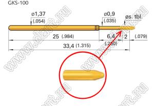 GKS100-313-090-A-30-00 контакт-пробник