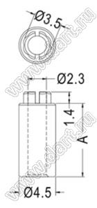 LUSS-9 распорка межплатная; A=9,0мм; PBT (UL); натуральный