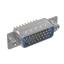 DS1077-26MU0N-1 (5512-26PA-01-CC-BU, DHB-26M) вилка прямая D-SUB высокой плотности для пайки на плату; 26-конт.; CC тип - стойки впереди; синий изолятор