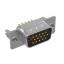 DS1077-15MB0N-3 (5512-15PA-01-BR, DHB-15M) вилка прямая D-SUB высокой плотности для пайки на плату; 15-конт.; BR тип - защелки в плату; черный изолятор