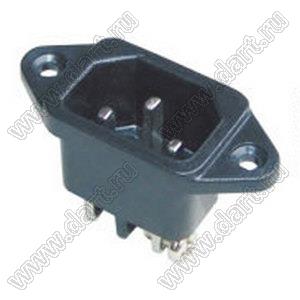 SP-864A4 вилка IEC60320(C14) cетевого питания на винтах на панель