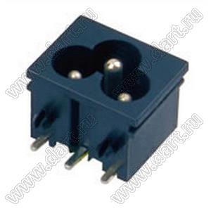 SP-865E9B вилка IEC60320(C6) угловая сетевого питания с переключателем питания для пайки в плату