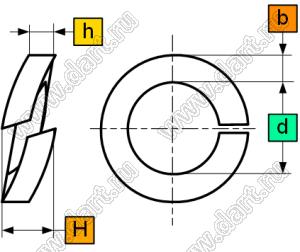 BLGS-270Z шайба пружинная (гроверная); d ном.=27мм; сталь оцинкованная