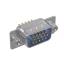 DS1077-15MU0N-1 (5512-15PA-01-CC-BU, DHB-15M) вилка прямая D-SUB высокой плотности для пайки на плату; 15-конт.; CC тип - стойки впереди; синий изолятор