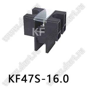 KF47S-16.0-01P-13 клеммник барьерный, двухсторонние зажимы, корпус с монтажными ушами, с крышкой на защелках; шаг=16мм; I max=65/76А (стандарт UL/ICT); U=600/1000В (стандарт UL/ICT); 1-конт.