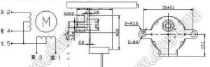 28BYJ48-A-12V шаговый мотор постоянного тока; U=12В